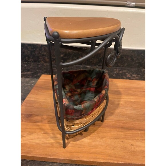 longaberger Basket Wrought Iron Corner Stand - Picture 2 of 7